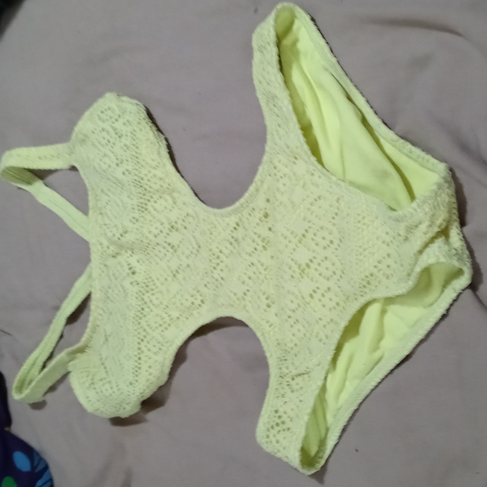 Bnwot, roxy one piece bathing suit neon yellow sz small